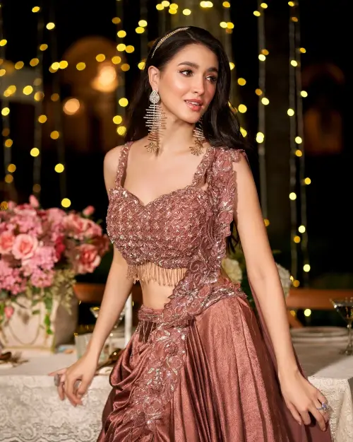 Brown lehenga